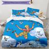 3-teiliges Bettbezug-Set (1 * Bettbezug + 2 * Kissenbezug, ohne Kern), Karlsson auf dem Dach Druck Weiches Ganzjahres-Bettwäsche-Set, Heim-Schlafzimmer-Dekoration Geschenk