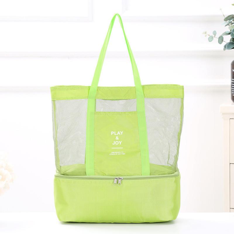 

Portable Single Shoulder Insulated Bag Doublelayer Picnic Bag Storage Outdoor зелёный