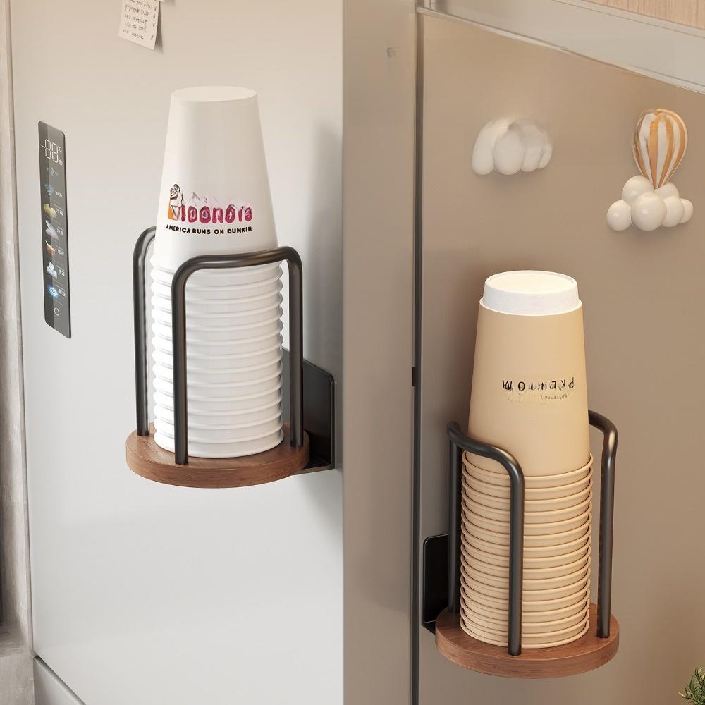 New Magnetic Cup Storage Holder Movable Space Saving Disposable Cup Rack Universal Mug Display Stand Home Organizer
