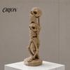 3D Printed Stacking Skull Figurine Figurine, Gothic No Speak Hear See Sculpture Statue, Halloween Party Horror Decoration for Home Office