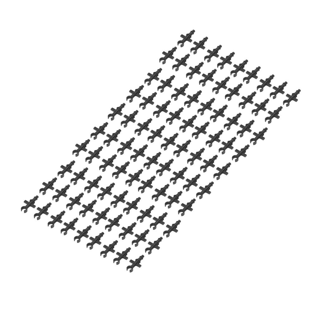 100 Stück 4/7mm Schlauch Mikro Widerhaken Endstopfen Bewässerungs-Anschlusssatz für Gärten Landschaftsbau Rasen