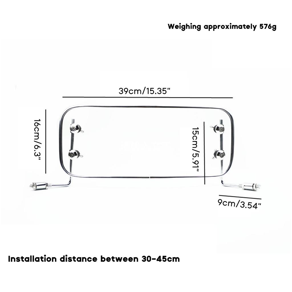Výměna čelního skla motocyklu Univerzální zorník čelního skla Přední sklo Deflektor větru Upravené příslušenství skútru