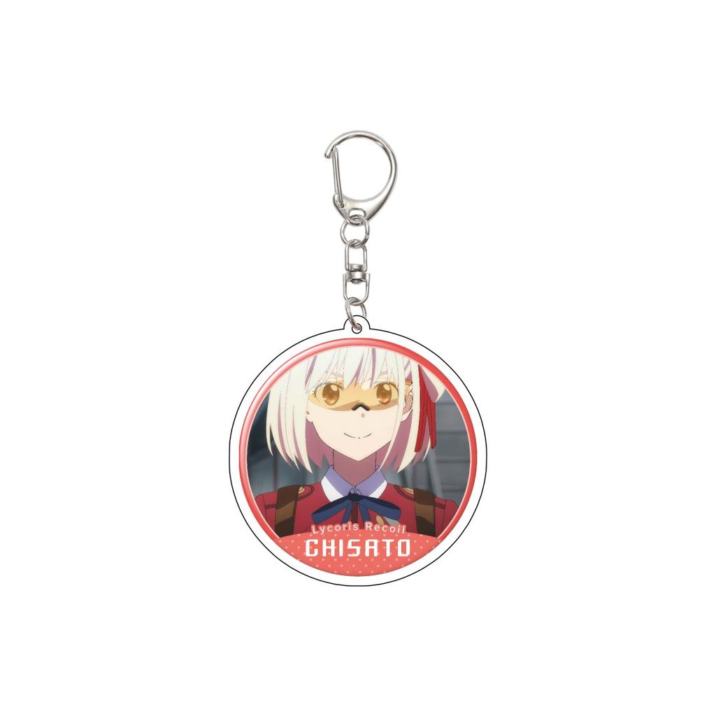 55MM Anime Lycoris Recoil Keychain Nishikigi Chisato/Inoue Takina/Nakahara Mizuki/MIKA Acrylic Model Plate Christmas Gifts