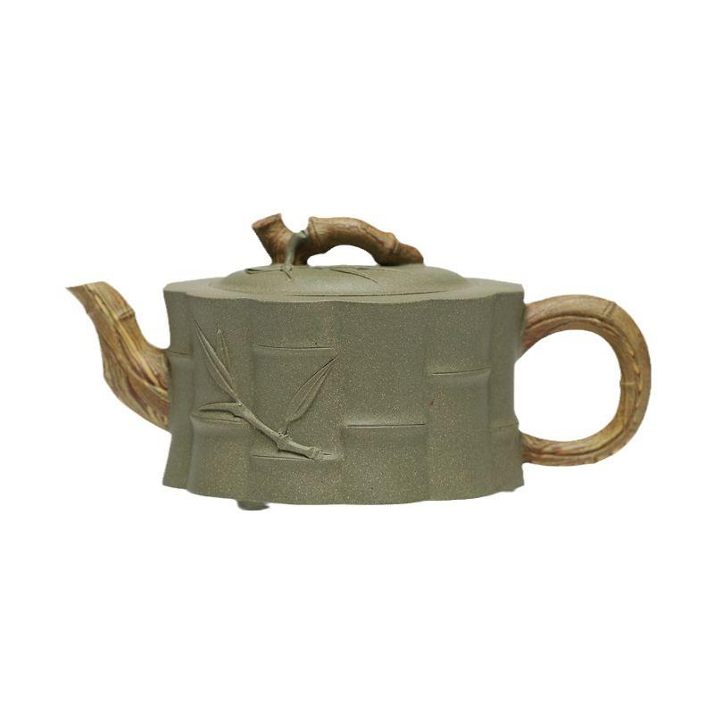 

360 мл Элегантный чайник из исинской фиолетовой глины ручной работы, чайник из сырой руды, грязь цвета бобового зеленого, чайник для заваривания чая с инфузором, китайский чайный набор из исинской глины
