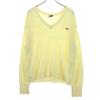 The Fox One Point Logo Long Sleeve V Neck Sweater F Yellow Town Craft Men's Used