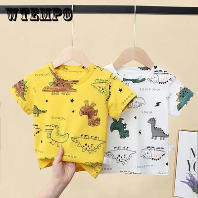 Kleiner Junge Sommer T-shirt Baby Kurzarm Sommer Kinder Kleidung Baumwolle Top Dinosaurier Koreanische Tops