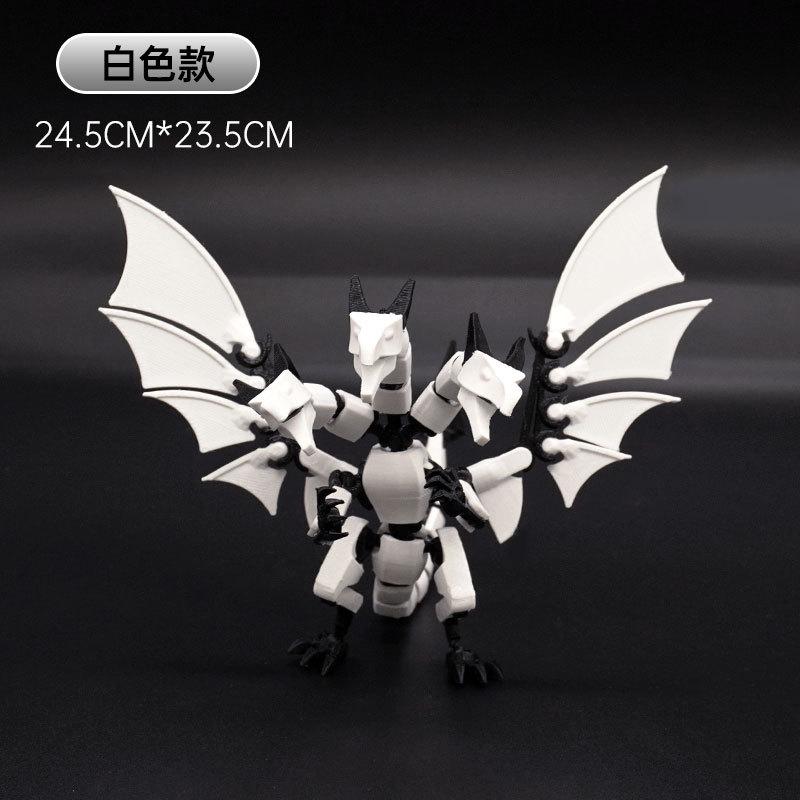 3D Printed Three Head Flying Dragon / Fire Dragon T13 Action Figures Multi-Jointed Movable Robot Nova 13 DIY Mannequin Toys
