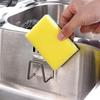 3pcs Sink Sponge Holder For Kitchen Slivery Stainless Steel Household Water Channel Dishcloth Rag Storage Rack