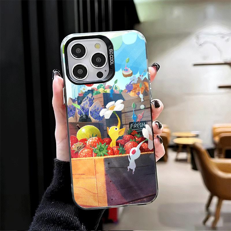 P-Pikmins Cute Game Shockproof Phone Case for iPhone 17 Air 16 16E 15 Pro Max 14 Plus 13 Mini 12 Back Cover Anti Fall Fundas