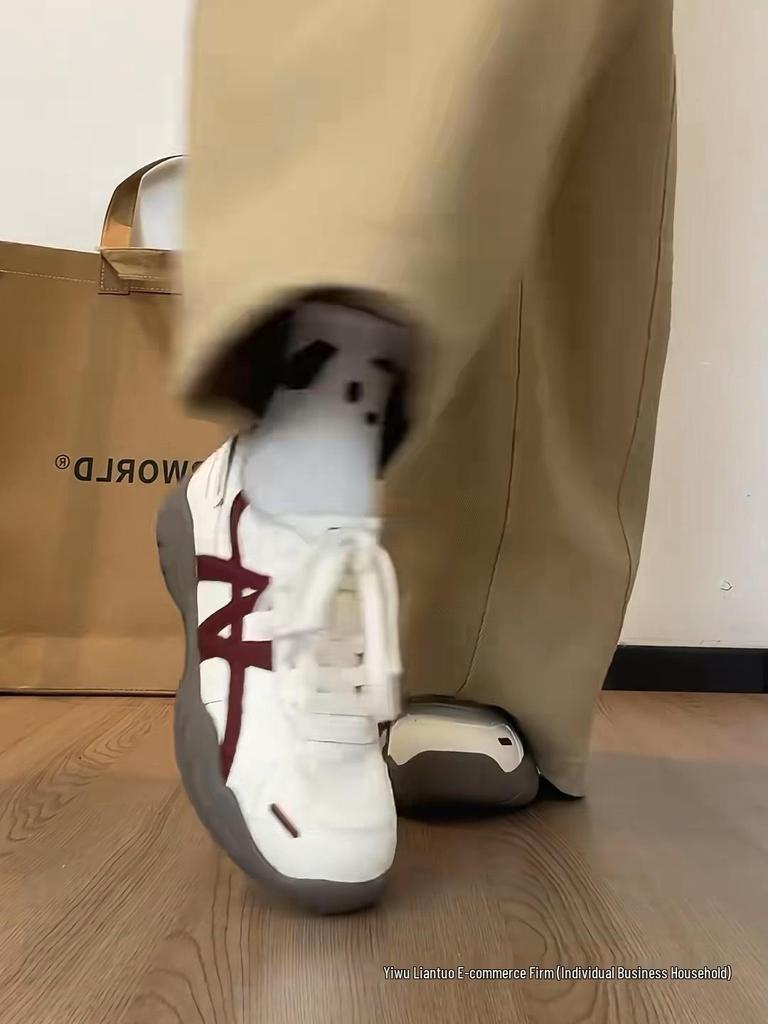 Damen-Leder-Sneaker aus Rindsleder mit dicker Sohle, höhenverstellende Freizeitsport-Schuhe, Herbst/Winter Kollektion 2025