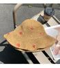 Summer new seaside photo big brim fisherman hat colorful dopamine foldable woven sunshade straw hat women