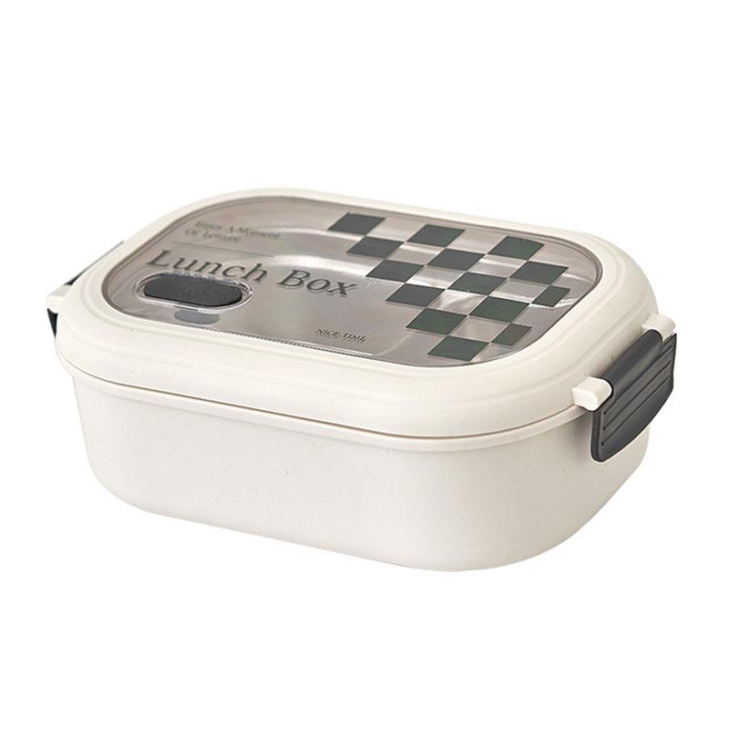 2 Compartment Bento Box Heat Preservation Stainless Steel Interlayer Lunch Box Airtight Portable Food Storage