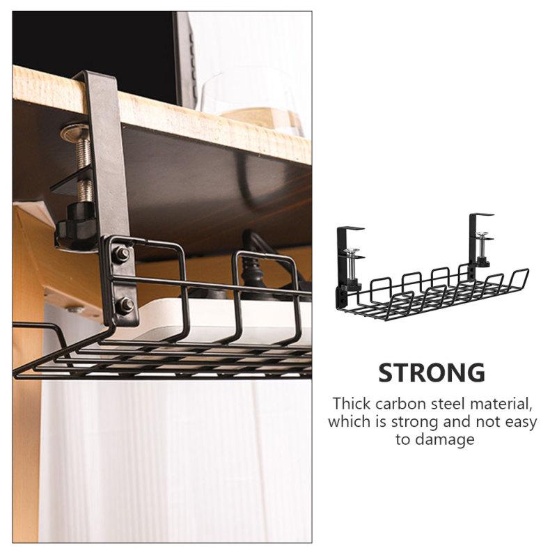 Schreibtisch-Aufbewahrungsregal mit perforierter Schreibtischunterseite, Aufbewahrungsfach für Kabelsteckdosen, niedriges Aufbewahrungsregal für den Büroschreibtisch, Aufbewahrungsregal für Haushaltsgeräte