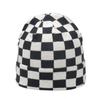 Japanese and Korean Version of Autumn and Winter Niche Trend Versatile Checkerboard Knitted Hat Small Face Versatile Internet Celebrity Wool Hat Women