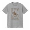 Halloween Cowgirl Tarot Card T Shirt Skeleton Horse Rodeo Design For Country Girls Vintage Fashion Stretched Casual