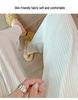 Fashionable Plus Size Maternity High-Waisted Ice Silk Summer Pants with Tummy Support