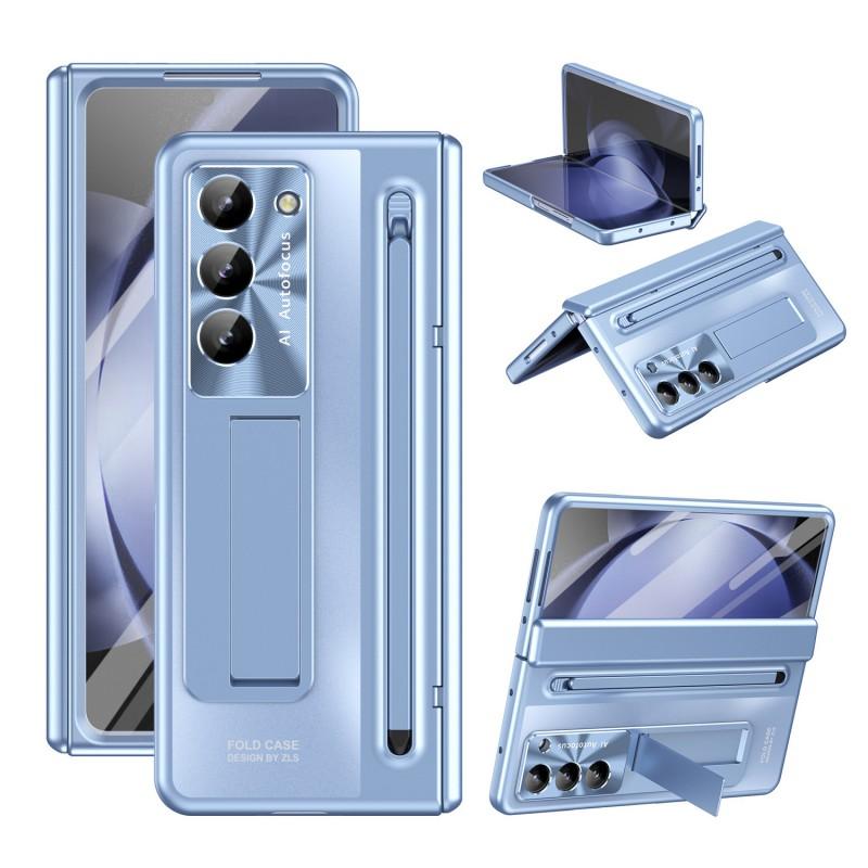 Full Coverage Magnetic Hinge Stand Case With Stylus Slot Galaxy Z Fold 8 7 6 Shockproof Protective Cover