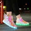 Kinder LED Schuhe Leuchtende Flügel Kinder Mesh Leuchtschuhe Walking Sneakers Mädchen Jungen USB Aufladung Leuchtende Freizeitschuhe