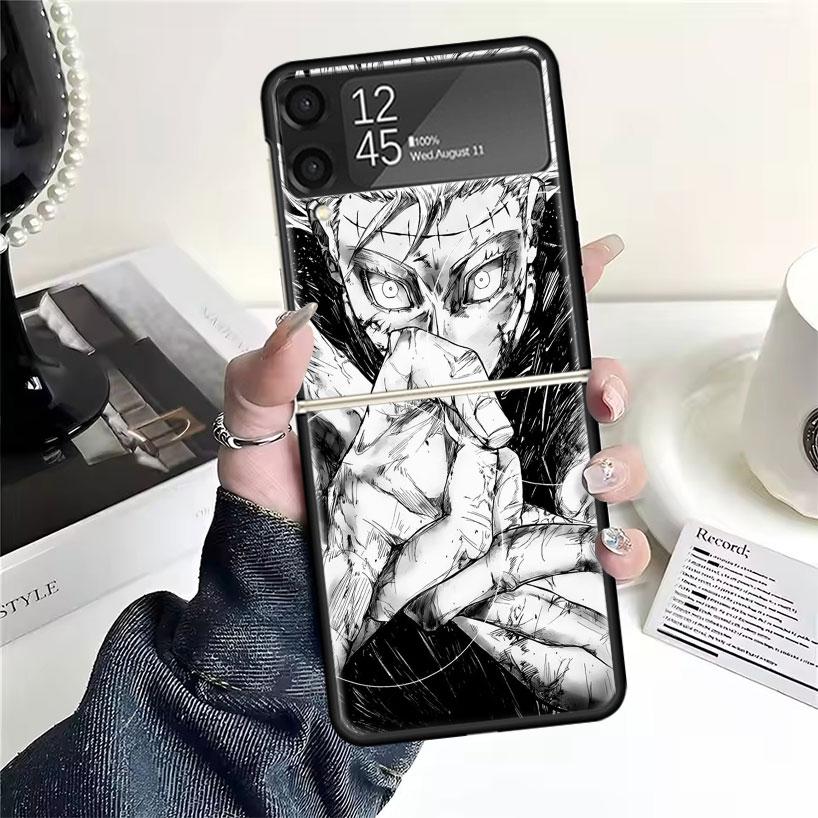 Kaisen J-Jujutsu Gojo Satoru Phone Case For Samsung Galaxy Z Flip7 Flip6 Flip3 Flip4 Flip5 PC Hard Z Flip 7 6 5 4 3 5G Fundas Co