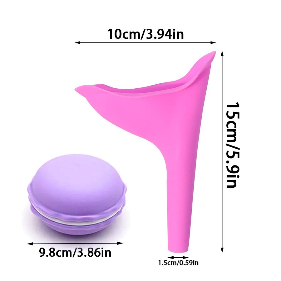Verpackter Silikon-Urinal für Frauen, tragbar für Outdoor, Reisen, Camping, Wandern, Notfall, Steh-Urinier-Trichter, persönliches Hygiene-Pflege-Werkzeug XJM