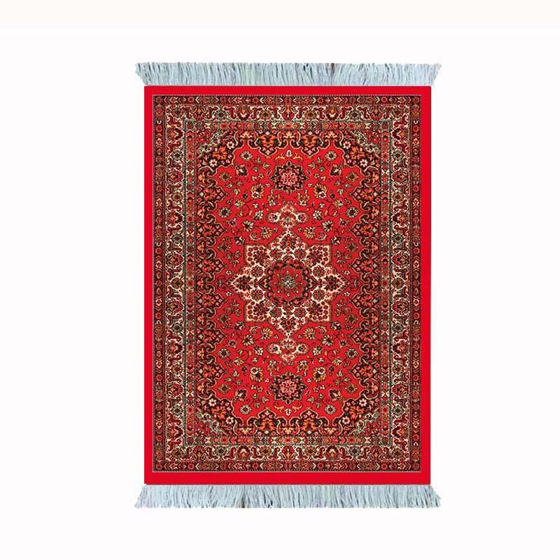 

Persian Mini Woven Rug Mat Mouse Pad Vintage Style Rug Pattern Cup Laptop Mouse Pad with Edge Home Desk Decorative Coaster 230X180X3MM