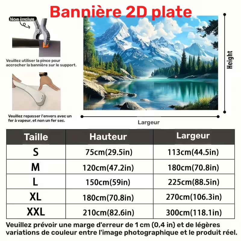 Alpine Snow Mountain Tapestry Wall Hanging, Lake & Pine Forest Scenery Tapestry for Bedroom Living Room