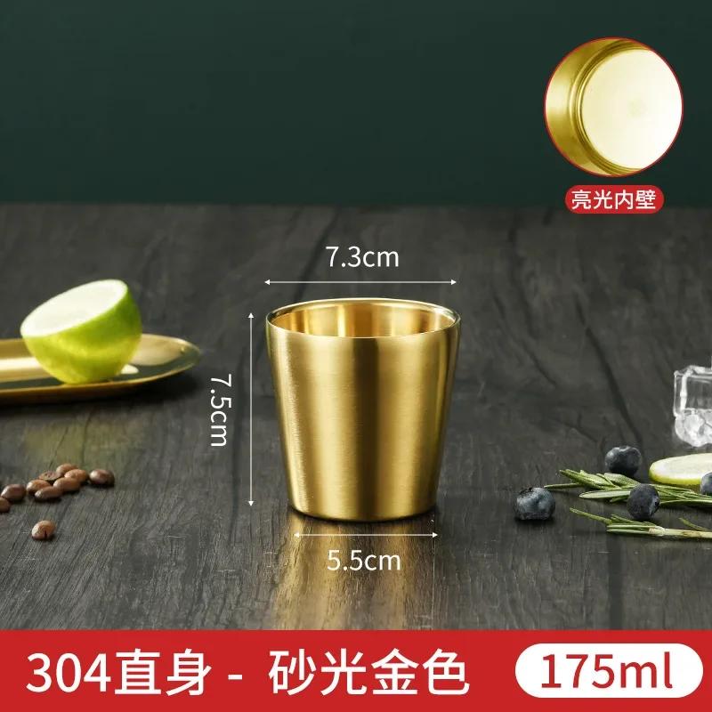 175/300ML Doppelwandiger Edelstahl Bierkrug Verbrühschutz Kaffee Milch Tasse Tragbare Teetasse Reisebecher Küche Bar Trinkgeschirr
