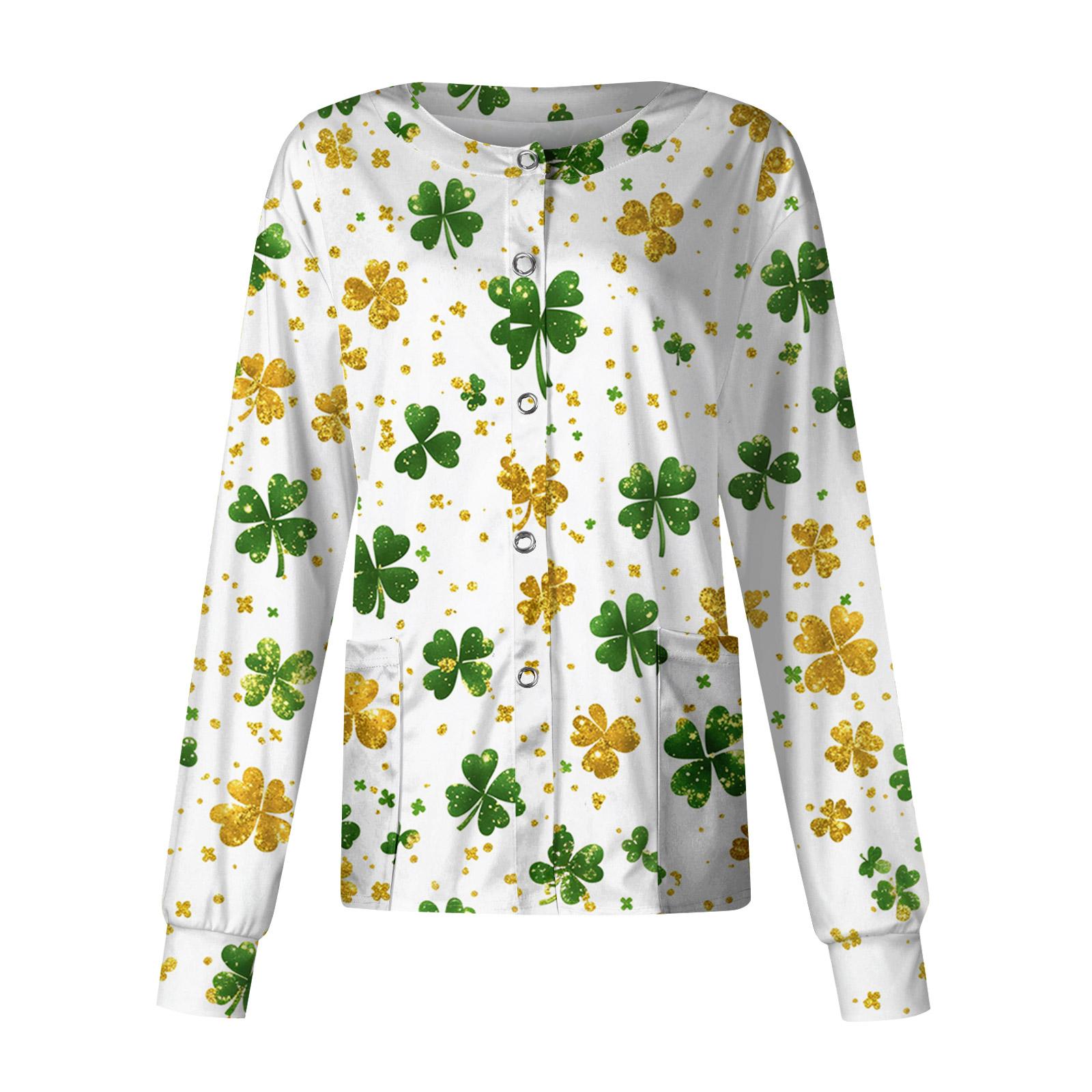 

Женский повседневный топ с длинным рукавом, на одной пуговице, с принтом, быстросохнущий XL белый