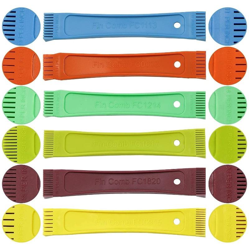 

6 Different Colors Fin Comb Set for Air Conditioner Coil Fin Comb Ring Straighten Evaporator Condensor