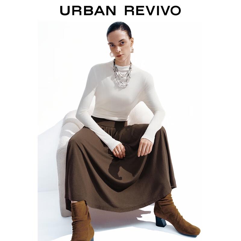 UR Women's Casual Pleated Long-Sleeve T-Shirt