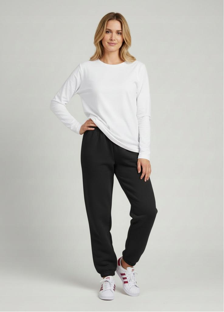 Sweatpants Women' Youth Insulated With Fluff Autumn Winter Black