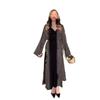  European and American Amazon Women's New V-Neck Long Sleeve Lotus Leaf Edge Waist Top Wide Pendulum Long Skirt Temperament Set