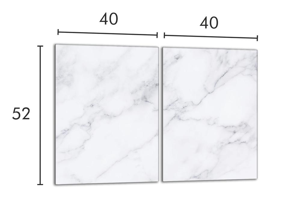 Szklana Płyta Ochronna Na Kuchenkę 2x40x52 Marmur