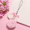 Y2K Pink Mobile Phone Lanyard Hairball Phone Case Pendant Y2K Phone Chain  Headset Cover