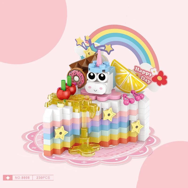 Cute Animal Rabbit Mini Building Blocks DIY Bear Model Mini Construction Bricks Toys Home Decor Holiday Gifts for Kids