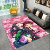 Anime Kamado Nezuko Demon Slayer Area Rug,Carpet Rug for Living Room Children Bedroom Sofa Doormat Decor,Kid Non-slip Floor Mat