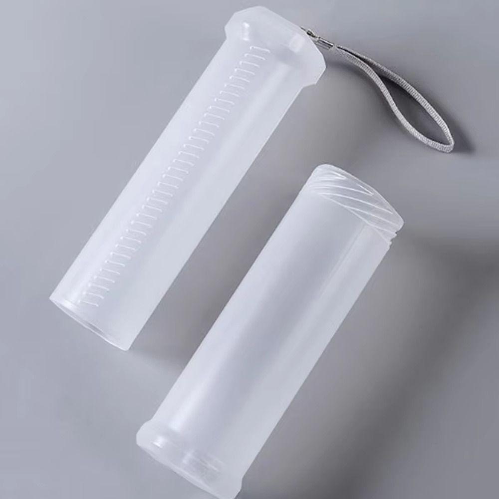 Adjustable Height Retractable Pencil Holder Transparent Dustproof Telescopic Pen Holder With Lid Clear Plastic