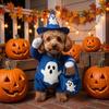 Adjustable Halloween Pet Ghost Costume Glow-in-the-Dark Full Body Jumpsuit  Photography
