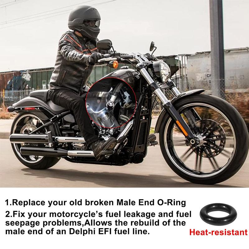 Universal Fuel Line Coupler O-Ring Fits for Fuel Injected Harley-Davidson Replace OEM MC600,188474,0706-0293,MC600-5