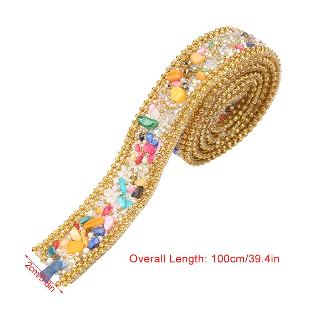 1pcs Hotfix Crystal Rhinestone Chain 2 cm Width Rhinestone Applique Strips For DIY Crafts