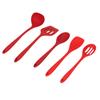 5pcs Set Silicone NOn Stick Heat Resistant Spatula Spoon Soup Ladle Baking Cooking Utensils