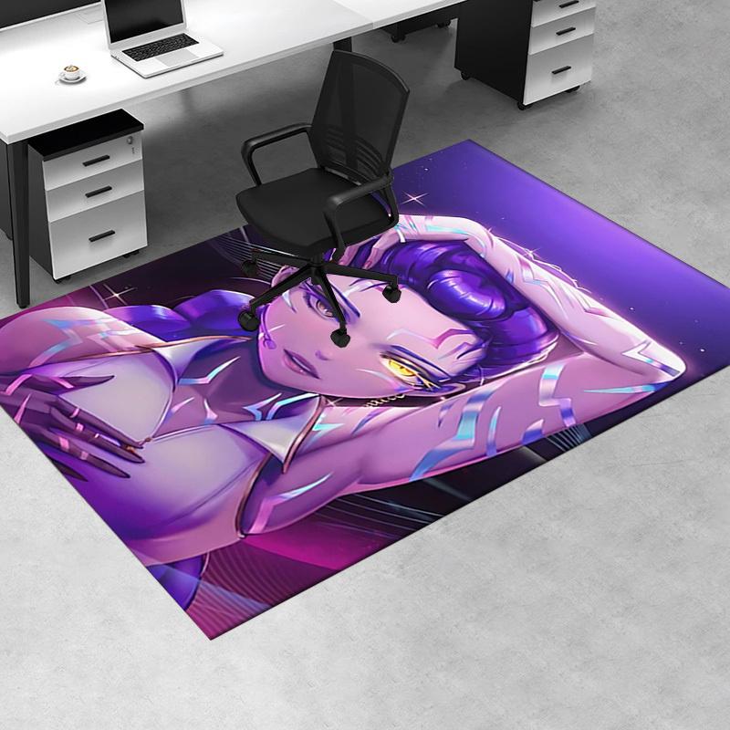 K-pop Charming Purple Fantasy Office Chair Mat: Perfect for Home Decor, Office Use, and Gift Giving