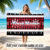 Winter Theme Quick Dry Beach Towel Custom Name Text Print Large Sand Resistant Towel Beach Vacation