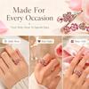 Anello regolabile, floreale rosa, anello aperto, stile femminile, design romantico con fiori di ciliegio, regalo di compleanno o per matrimonio