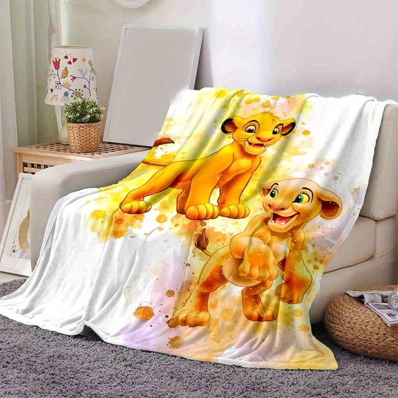 1PC Seasonal Universal Lion King Simba and Nala Throw Blanket - Perfect for Home Decor, Birthday Gift, Soft Flannel Throw Blanket - Versatil 100x150cm
