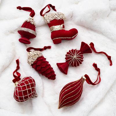 6 Τεμάχια Χριστουγεννιάτικα Κρεμαστά Στολίδια για Διακοσμήσεις Δέντρου Χειροτεχνίες Διακοσμητικά Κρεμαστά Στολίδια