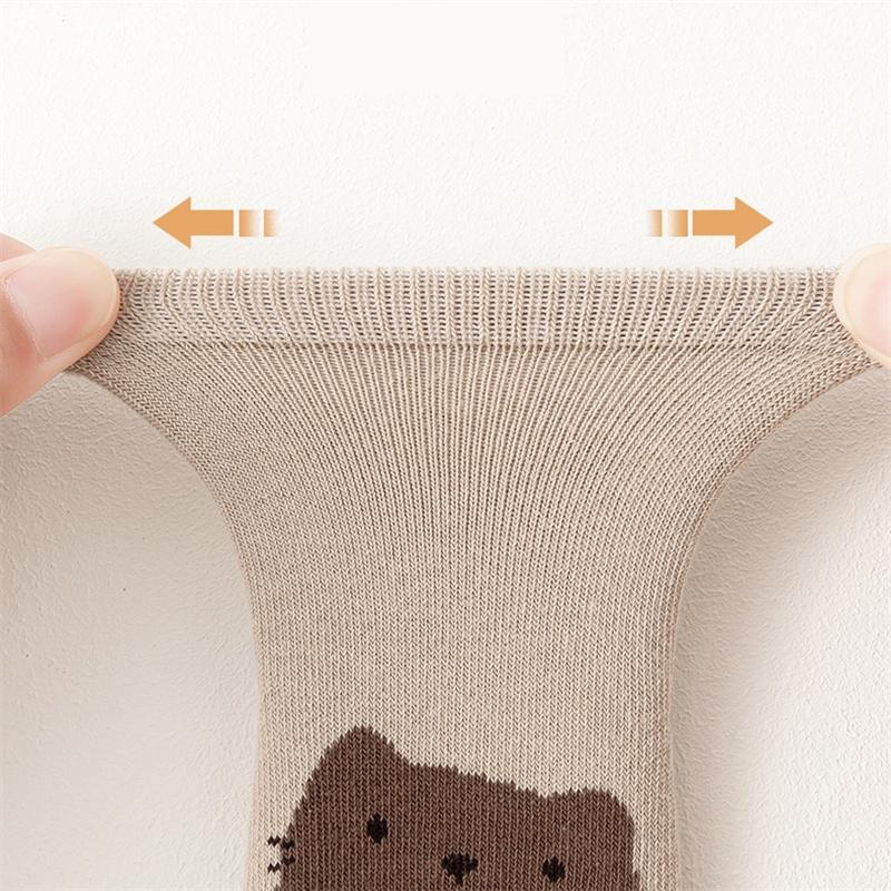 Newborn Boy Girl Cotton Anti-Slip Floor Socks Spring Autumn Korean Cute Cartoon Toddler Socks Children Rubber Soles Sports Sock
