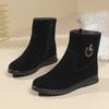 Women's Extra Thick Fleece-Lined Suede Snow Boots - Stylish, Versatile, Warm, Comfortable Winter Footwear