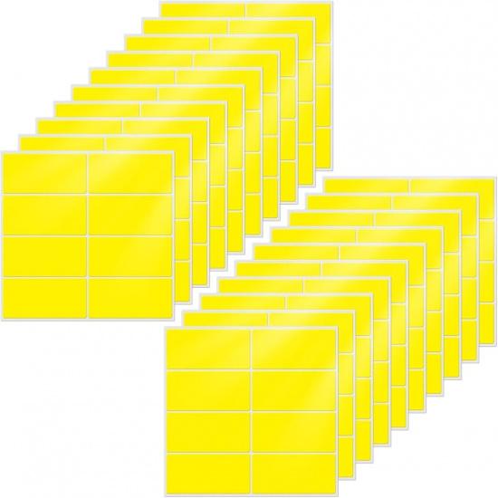 10 Colors Rectangle Labels 1.57" × 0.75" Self-Adhesive Colored Rectangular Color Coding Stickers Waterproof Name Tag for Office Inventory 160 Pieces