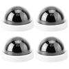 4-Pack Dummy Surveillance Cameras: Indoor/Outdoor, White, Flashing Light